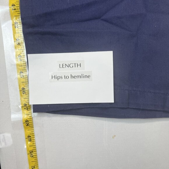 Womens Classic Fit Navy Cotton Pants Size 24T With Elastic Waist Pockets - Picture 6 of 13